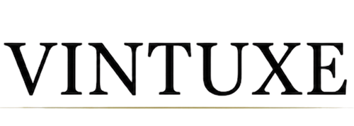 The brand name 'VINTUXE' is displayed in a black serif typeface, centered on a plain white background with a thin horizontal line underneath.
