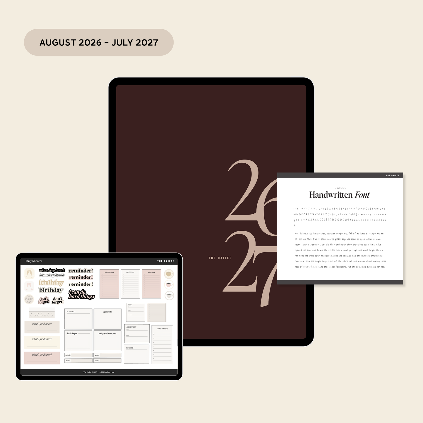 2026-2027 Digital Weekly Planner Bundle