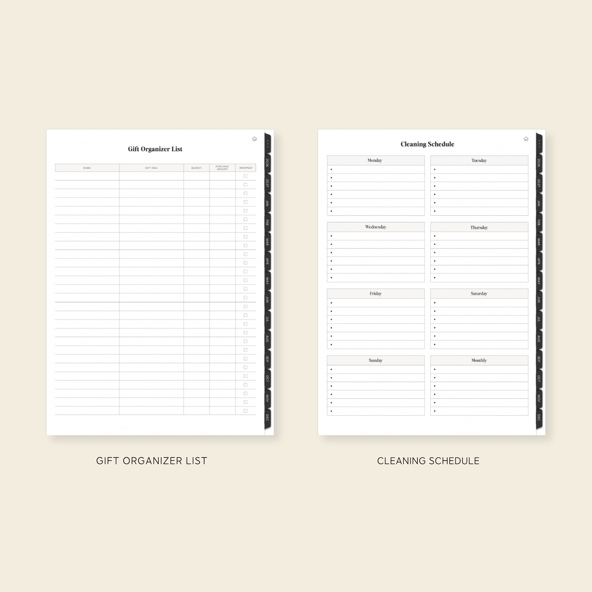 2026-2027 Digital Weekly Planner