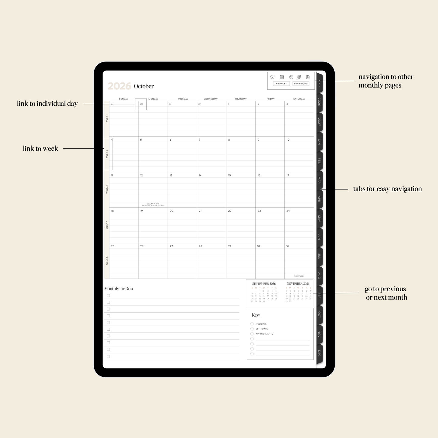 2026-2027 Digital Weekly Planner Bundle