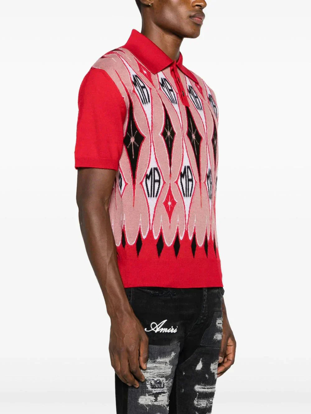 Argyle Jacquard Polo Shirt