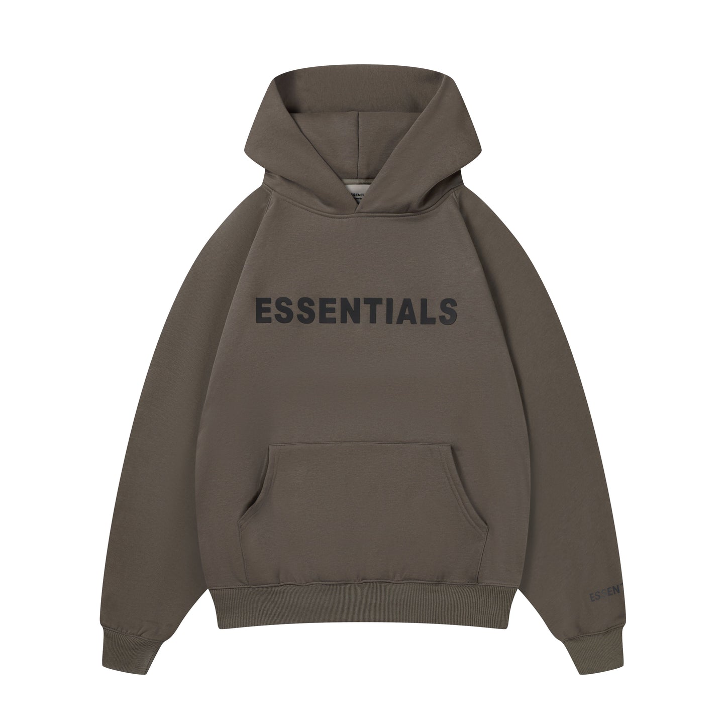Essentials Hoodie - White Oversized Long-Sleeve Pullover Unisex