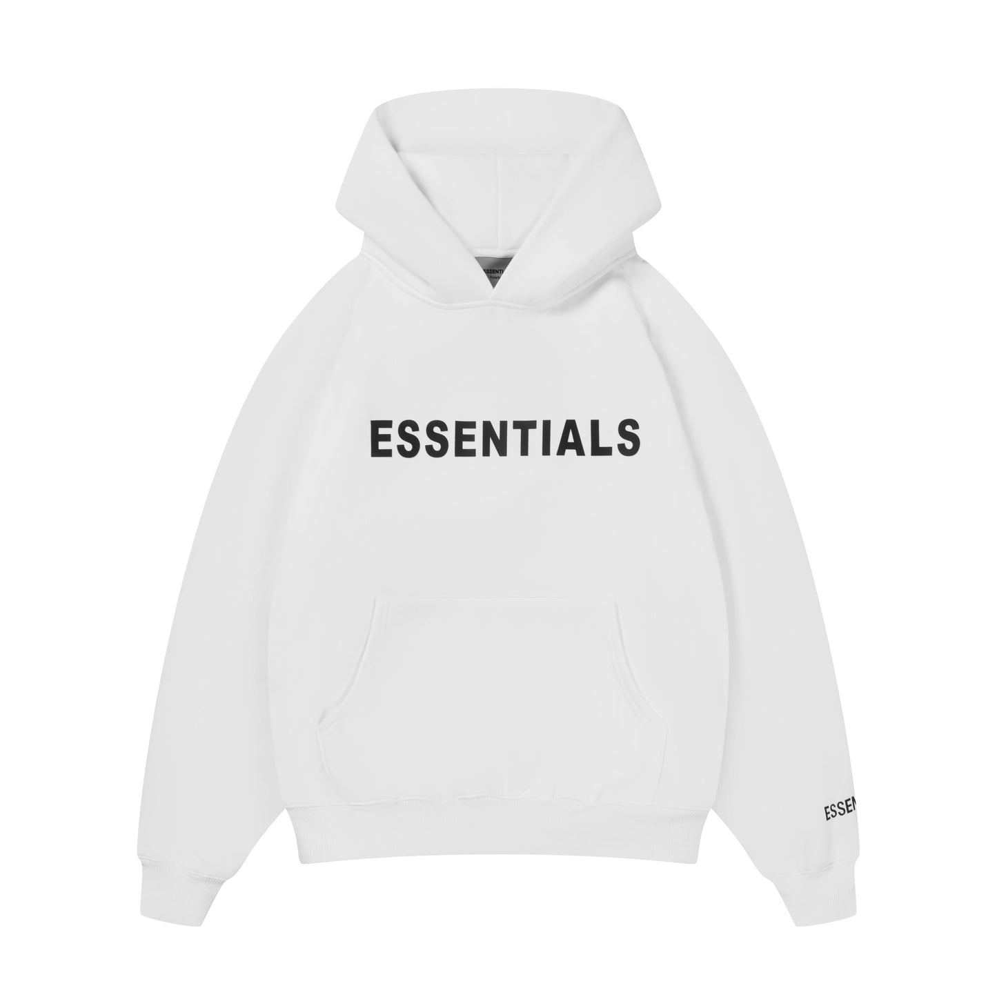 Essentials Hoodie - Off Black Oversized Long-Sleeve Pullover Unisex