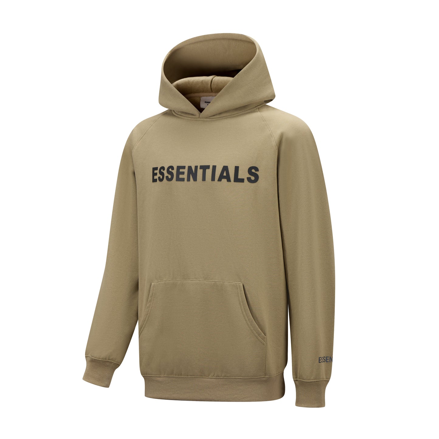 Essentials Hoodie - Tan Oversized Long-Sleeve Pullover Unisex
