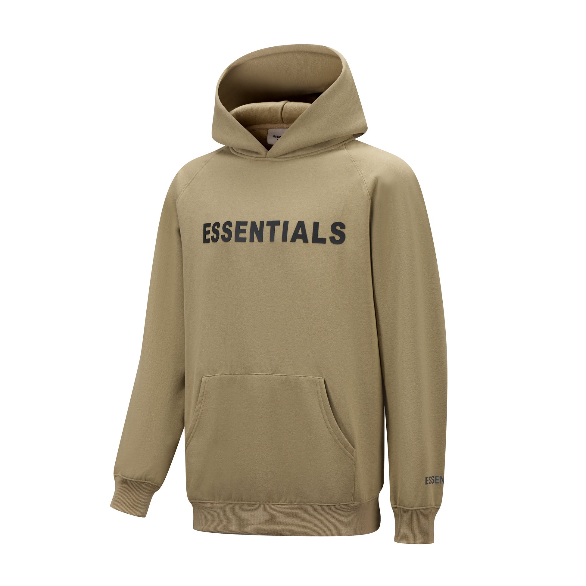 Essentials Hoodie - Tan Oversized Long-Sleeve Pullover Unisex