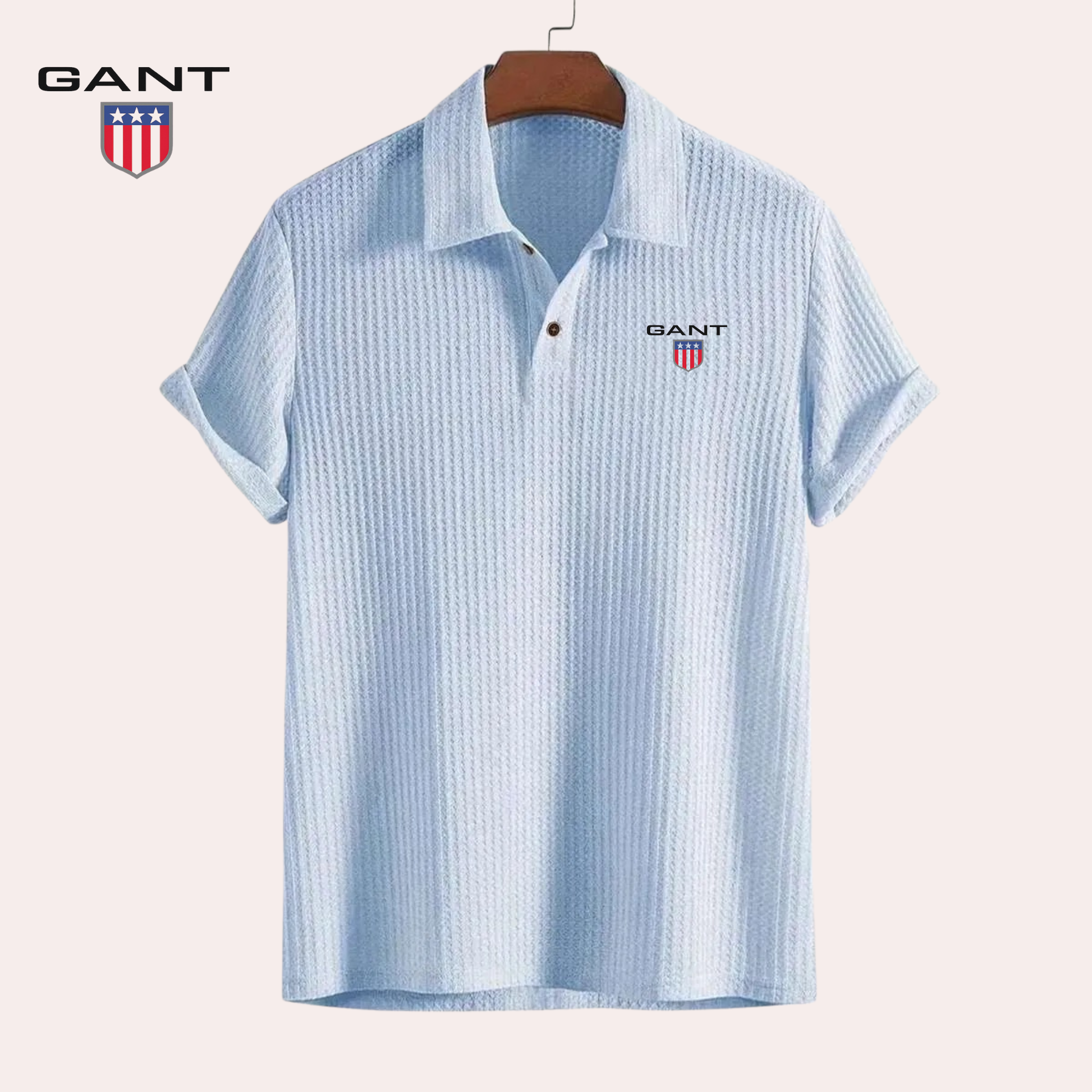 GANT® Premium Strukturerad Pikétröja | Herr Regular Fit