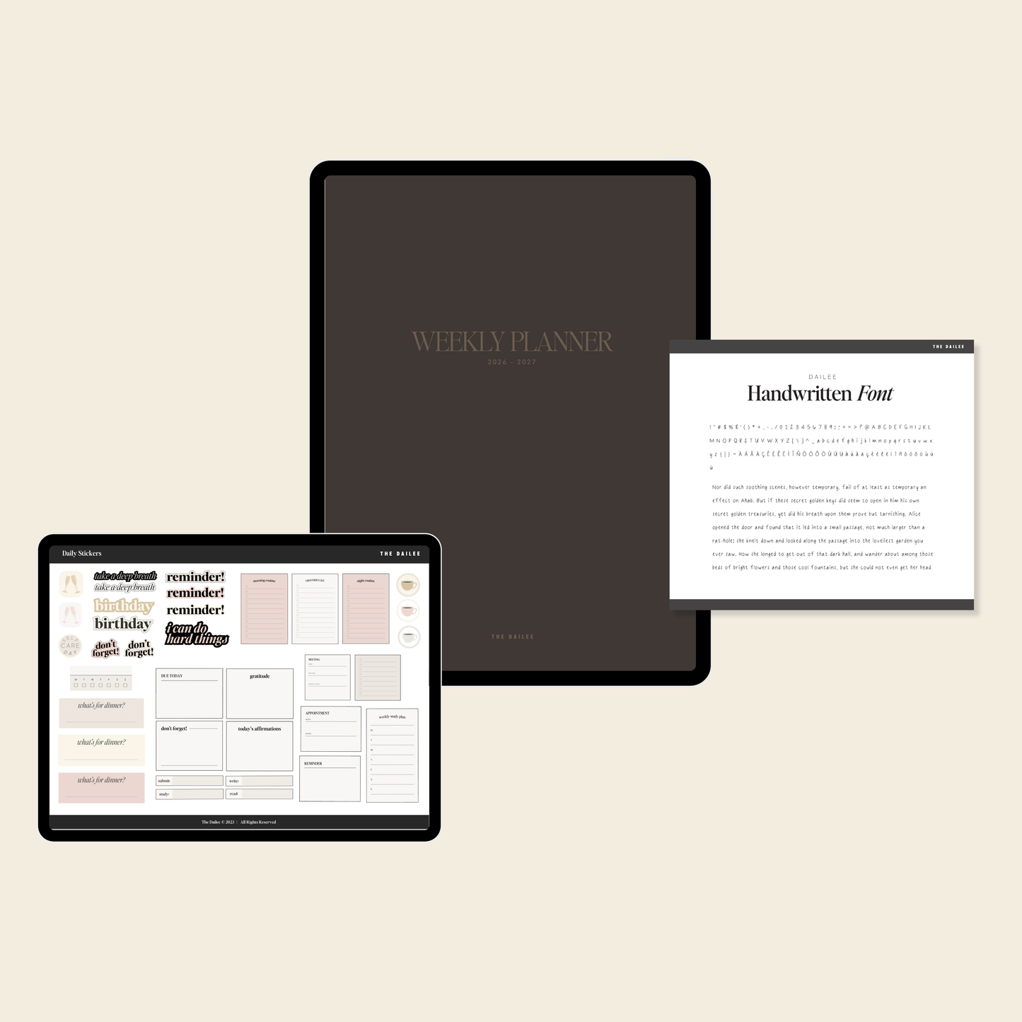 2026-2027 Digital Weekly Planner Bundle