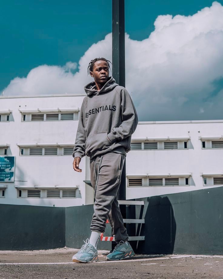 Essentials Hoodie - Tan Oversized Long-Sleeve Pullover Unisex