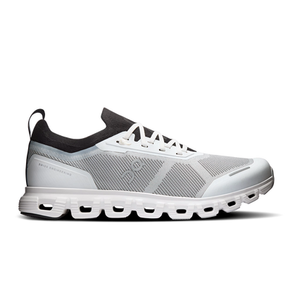 On Cloud sneaker in White / Black colorway, side view