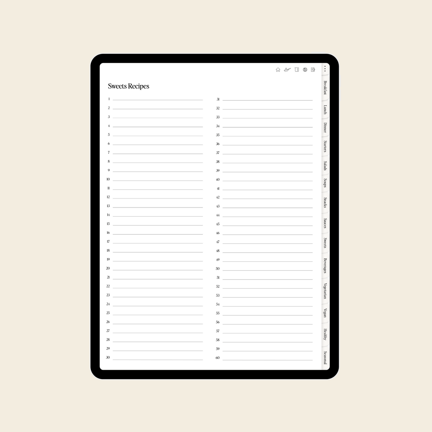interactive recipe book